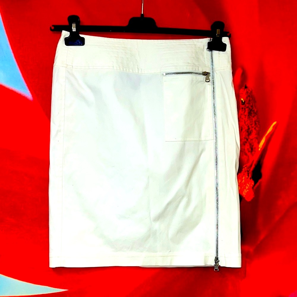 RALPH LAUREN WHITE COTTON SKIRT